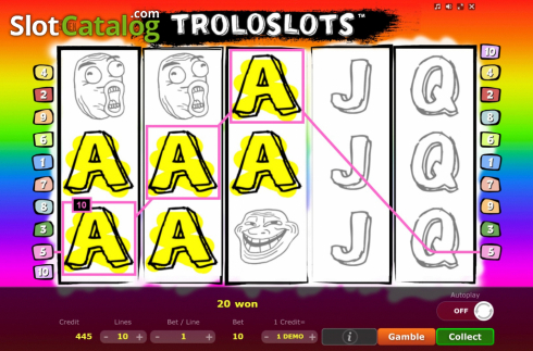 Οθόνη5. Troloslots Κουλοχέρης