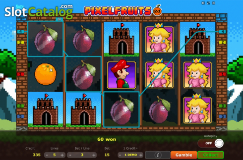 Οθόνη3. Pixel Fruits 2D Κουλοχέρης 