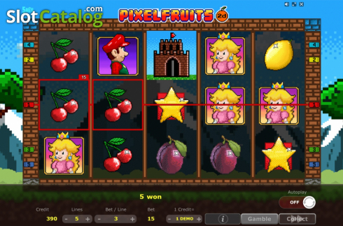 Οθόνη4. Pixel Fruits 2D Κουλοχέρης 
