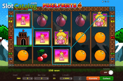 Οθόνη5. Pixel Fruits 2D Κουλοχέρης 