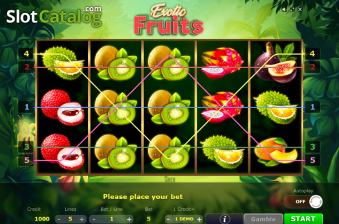 Οθόνη2. Exotic Fruits (Five Men Games) Κουλοχέρης