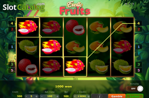 Οθόνη7. Exotic Fruits (Five Men Games) Κουλοχέρης