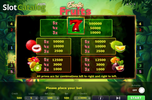 Οθόνη8. Exotic Fruits (Five Men Games) Κουλοχέρης
