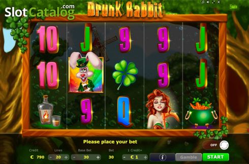 Οθόνη3. Drunk Rabbit Κουλοχέρης