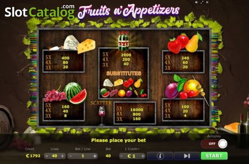 Οθόνη8. Fruits n Appetizers Κουλοχέρης 