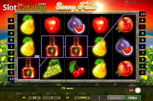 Οθόνη3. Sunny Fruits (Five Men Games) Κουλοχέρης