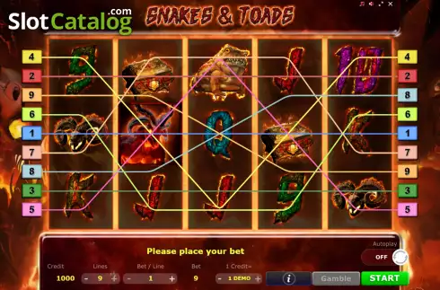 Οθόνη2. Snakes Toads Κουλοχέρης