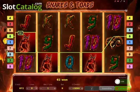 Οθόνη3. Snakes Toads Κουλοχέρης