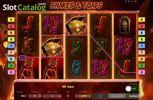 Οθόνη4. Snakes Toads Κουλοχέρης