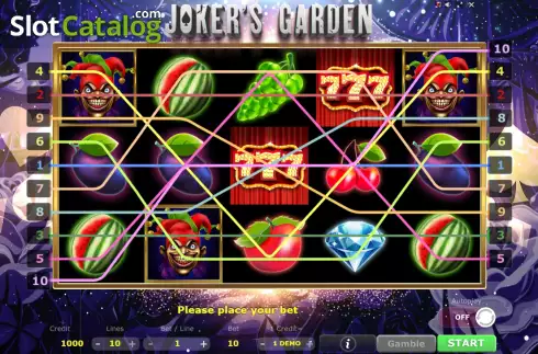 Οθόνη2. Joker's Garden Κουλοχέρης