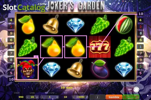 Οθόνη3. Joker's Garden Κουλοχέρης