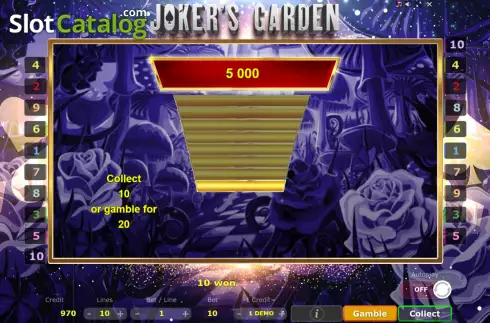 Οθόνη5. Joker's Garden Κουλοχέρης