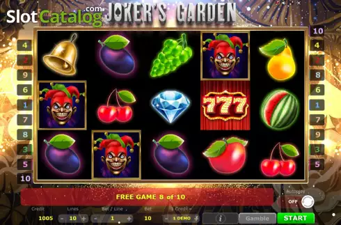 Οθόνη9. Joker's Garden Κουλοχέρης