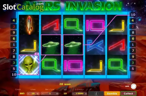 Οθόνη3. Mars Invasion Κουλοχέρης