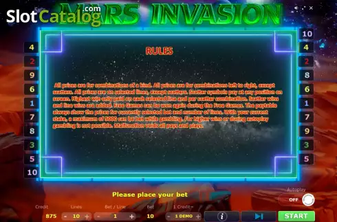 Οθόνη8. Mars Invasion Κουλοχέρης