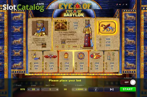 Οθόνη7. Eye of Babylon Κουλοχέρης
