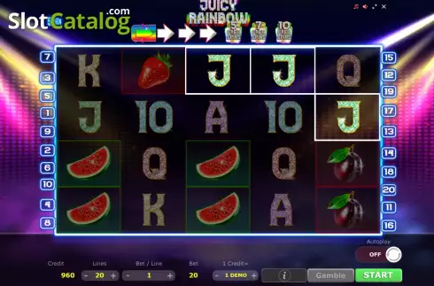 Οθόνη4. Juicy Rainbow Κουλοχέρης