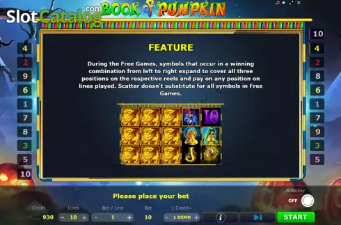 Οθόνη7. Book of Pumpkin (Five Men Games) Κουλοχέρης 