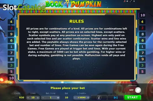 Οθόνη9. Book of Pumpkin (Five Men Games) Κουλοχέρης 