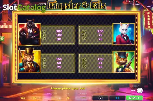 Οθόνη7. Gangster Cats Κουλοχέρης