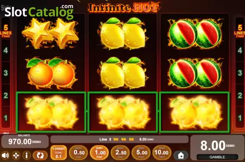 Οθόνη3. Infinite Hot (Five Men Games) Κουλοχέρης