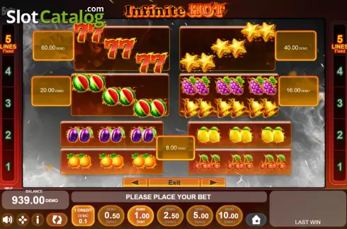 Οθόνη7. Infinite Hot (Five Men Games) Κουλοχέρης