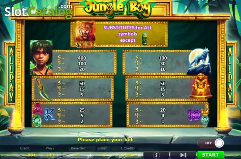 Οθόνη6. Jungle Boy (Five Men Games) Κουλοχέρης