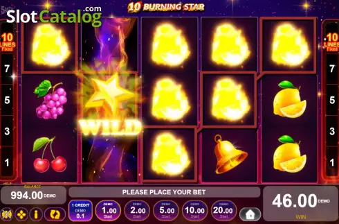 Οθόνη3. 10 Burning Star Κουλοχέρης