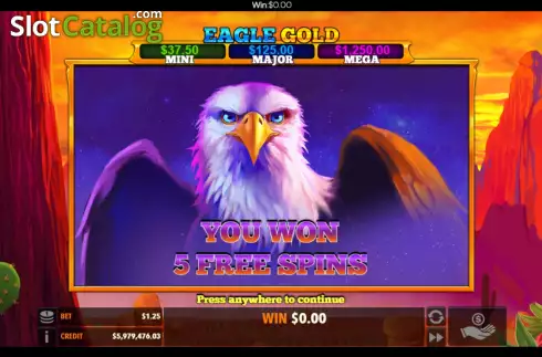 Οθόνη5. Eagle Gold (Flipluck) Κουλοχέρης