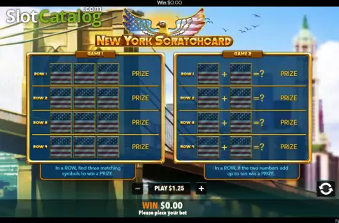 Οθόνη3. New York Scratchcard Κουλοχέρης 