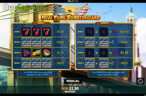 Οθόνη4. New York Scratchcard Κουλοχέρης 