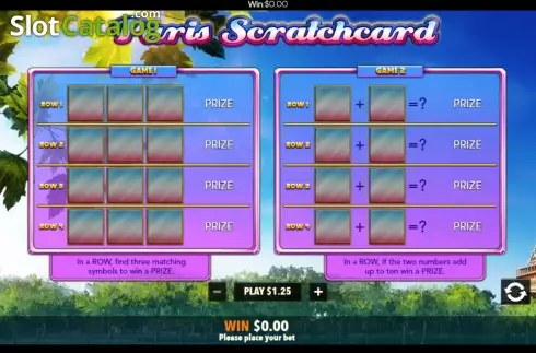 Οθόνη3. Paris Scratchcard Κουλοχέρης 