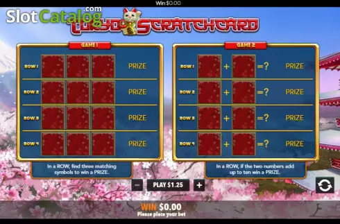 Οθόνη3. Tokyo Scratchcard Κουλοχέρης