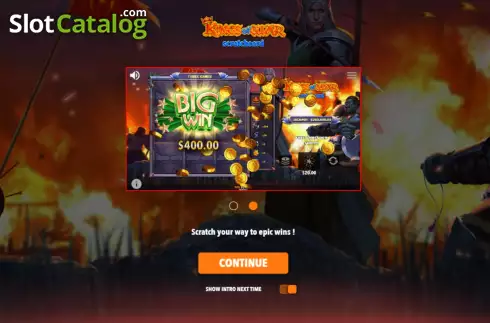 Οθόνη3. Kings of War Scratch Card Κουλοχέρης