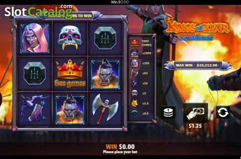 Οθόνη6. Kings of War Scratch Card Κουλοχέρης