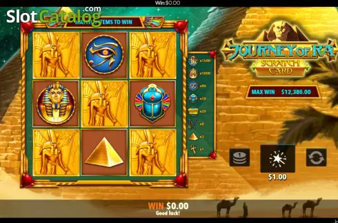 Οθόνη5. Journey of Ra Scratch Card Κουλοχέρης 