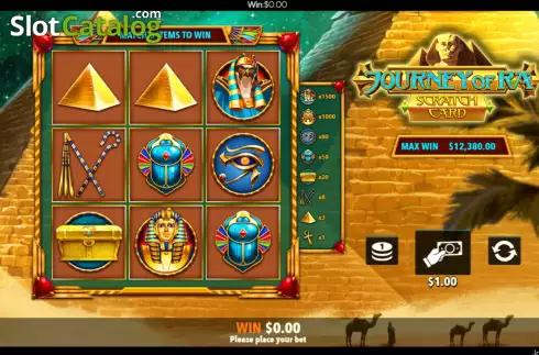 Οθόνη6. Journey of Ra Scratch Card Κουλοχέρης 