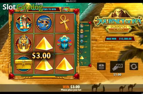 Οθόνη7. Journey of Ra Scratch Card Κουλοχέρης 