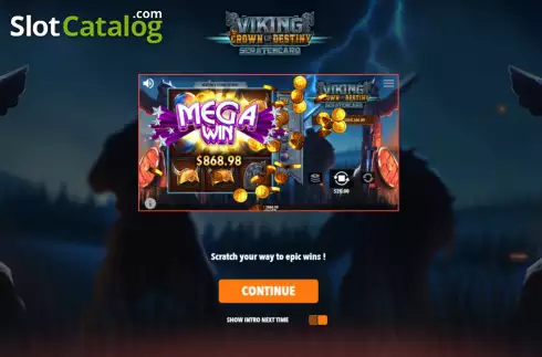 Οθόνη2. Viking Crown Scratchcard Κουλοχέρης