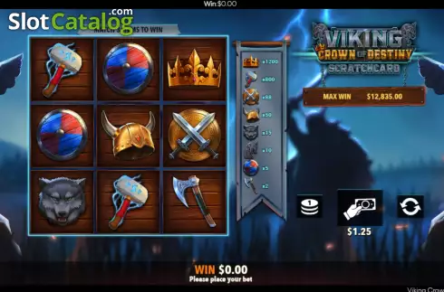 Οθόνη3. Viking Crown Scratchcard Κουλοχέρης