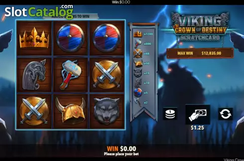 Οθόνη6. Viking Crown Scratchcard Κουλοχέρης