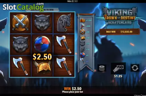 Οθόνη7. Viking Crown Scratchcard Κουλοχέρης