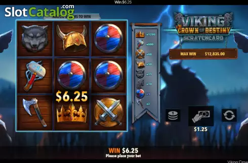 Οθόνη8. Viking Crown Scratchcard Κουλοχέρης