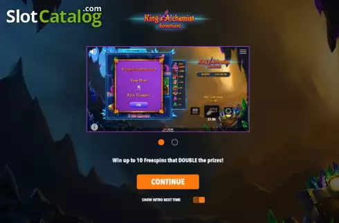 Οθόνη2. King's Alchemist Scratch Card Κουλοχέρης