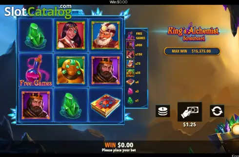 Οθόνη4. King's Alchemist Scratch Card Κουλοχέρης