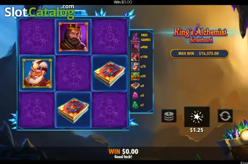 Οθόνη6. King's Alchemist Scratch Card Κουλοχέρης