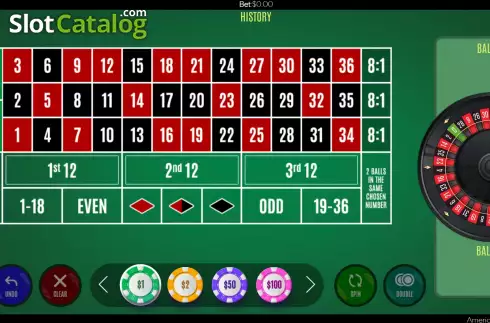 Οθόνη2. Double Ball American Roulette Κουλοχέρης 