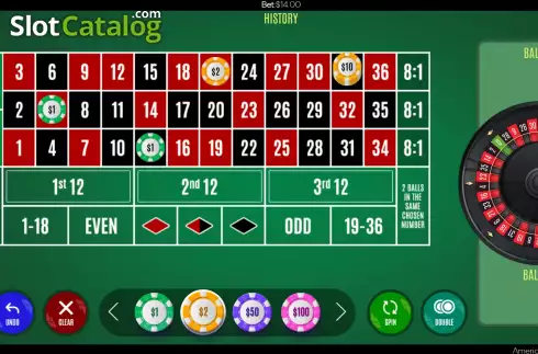 Οθόνη3. Double Ball American Roulette Κουλοχέρης 
