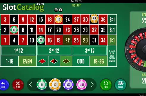 Οθόνη4. Double Ball American Roulette Κουλοχέρης 