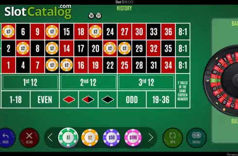 Οθόνη5. Double Ball American Roulette Κουλοχέρης 